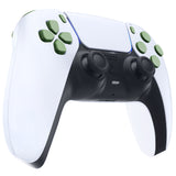 eXtremeRate Replacement D-pad R1 L1 R2 L2 Triggers Share Options Face Buttons, Matcha Green Full Set Buttons Compatible with ps5 Controller BDM-030/040 - Controller NOT Included - JPF1017G3