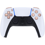 eXtremeRate Replacement D-pad R1 L1 R2 L2 Triggers Share Options Face Buttons, Metallic Rose Gold Full Set Buttons Compatible with ps5 Controller BDM-030/040 - Controller NOT Included - JPF1040G3