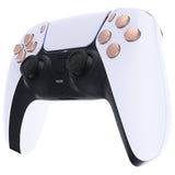 eXtremeRate Replacement D-pad R1 L1 R2 L2 Triggers Share Options Face Buttons, Metallic Rose Gold Full Set Buttons Compatible with ps5 Controller BDM-030/040 - Controller NOT Included - JPF1040G3