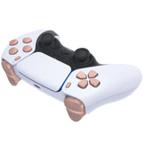 eXtremeRate Replacement D-pad R1 L1 R2 L2 Triggers Share Options Face Buttons, Metallic Rose Gold Full Set Buttons Compatible with ps5 Controller BDM-030/040 - Controller NOT Included - JPF1040G3