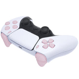 eXtremeRate Replacement D-pad R1 L1 R2 L2 Triggers Share Options Face Buttons, Cherry Blossoms Pink Full Set Buttons Compatible with ps5 Controller BDM-030/040 - Controller NOT Included - JPF1012G3