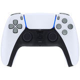 eXtremeRate Replacement D-pad R1 L1 R2 L2 Triggers Share Options Face Buttons, Metallic Steel Gray Full Set Buttons Compatible with ps5 Controller BDM-030/040/050 - Controller NOT Included - JPF1039G3