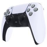 eXtremeRate Replacement D-pad R1 L1 R2 L2 Triggers Share Options Face Buttons, Metallic Steel Gray Full Set Buttons Compatible with ps5 Controller BDM-030/040 - Controller NOT Included - JPF1039G3