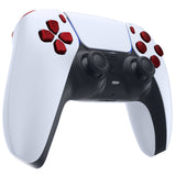 eXtremeRate Replacement D-pad R1 L1 R2 L2 Triggers Share Options Face Buttons, Scarlet Red Full Set Buttons Compatible with ps5 Controller BDM-030/040/050 - Controller NOT Included - JPF1003G3
