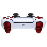 eXtremeRate Replacement D-pad R1 L1 R2 L2 Triggers Share Options Face Buttons, Scarlet Red Full Set Buttons Compatible with ps5 Controller BDM-030/040/050 - Controller NOT Included - JPF1003G3