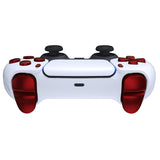 eXtremeRate Replacement D-pad R1 L1 R2 L2 Triggers Share Options Face Buttons, Scarlet Red Full Set Buttons Compatible with ps5 Controller BDM-030/040 - Controller NOT Included - JPF1003G3