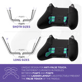 eXtremeRate Metalic Aqua Green 6in1 Replacement Interchangeable Swift Back Paddles for Xbox One Elite & Elite Series 2 Controller - IL607