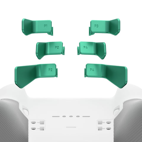 eXtremeRate Metalic Aqua Green 6in1 Replacement Interchangeable Swift Back Paddles for Xbox One Elite & Elite Series 2 Controller - IL607