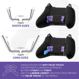 eXtremeRate Metalic Rainbow Aura Blue & Purple 6in1 Replacement Interchangeable Swift Back Paddles for Xbox One Elite & Elite Series 2 Controller - IL609
