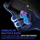 eXtremeRate Metalic Rainbow Aura Blue & Purple 6in1 Replacement Interchangeable Swift Back Paddles for Xbox One Elite & Elite Series 2 Controller - IL609