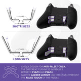 eXtremeRate Metalic Silver 6in1 Replacement Interchangeable Swift Back Paddles for Xbox One Elite & Elite Series 2 Controller - IL602