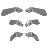 eXtremeRate Metalic Silver 6in1 Replacement Interchangeable Swift Back Paddles for Xbox One Elite & Elite Series 2 Controller - IL602