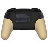 eXtremeRate Metallic Champagne Gold Replacement Handle Grips for Nintendo Switch Pro Controller, Soft Touch DIY Hand Grip Shell for Nintendo Switch Pro - Controller NOT Included - GRP358