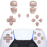 eXtremeRate Replacement D-pad R1 L1 R2 L2 Triggers Share Options Face Buttons, Metallic Rose Gold Full Set Buttons Compatible with ps5 Controller BDM-030/040 - Controller NOT Included - JPF1040G3