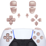 eXtremeRate Replacement D-pad R1 L1 R2 L2 Triggers Share Options Face Buttons, Metallic Rose Gold Full Set Buttons Compatible with ps5 Controller BDM-030 - Controller NOT Included - JPF1040G3