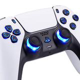 eXtremeRate Multi-Colors Luminated D-pad Thumbstick Share Option Home Face Buttons for PS5 Controller BDM-030/040, BlackButtons 7 Colors 9 Modes DTF V3 LED Kit for PS5 Controller - PFLED02G3