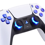 eXtremeRate Multi-Colors Luminated D-pad Thumbstick Share Option Home Face Buttons for PS5 Controller BDM-030/040, Chameleon Purple BlueButtons 7 Colors 9 Modes DTF V3 LED Kit for PS5 Controller - PFLED04G3