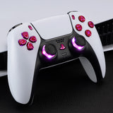 eXtremeRate Multi-Colors Luminated D-pad Thumbstick Share Option Home Face Buttons for PS5 Controller BDM-030/040, Scarlet RedButtons 7 Colors 9 Modes DTF V3 LED Kit for PS5 Controller - PFLED05G3