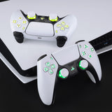 eXtremeRate Multi-Colors Luminated D-pad Thumbstick Share Option Home Face Buttons for PS5 Controller BDM-030/040/050, WhiteButtons 7 Colors 9 Modes DTF V3 LED Kit for PS5 Controller - PFLED06G3