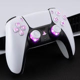 eXtremeRate Multi-Colors Luminated D-pad Thumbstick Share Option Home Face Buttons for PS5 Controller BDM-030/040, WhiteButtons 7 Colors 9 Modes DTF V3 LED Kit for PS5 Controller - PFLED06G3