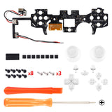 eXtremeRate Multi-Colors Luminated D-pad Thumbstick Share Option Home Face Buttons for PS5 Controller BDM-030/040/050, WhiteButtons 7 Colors 9 Modes DTF V3 LED Kit for PS5 Controller - PFLED06G3