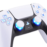eXtremeRate Multi-Colors Luminated D-pad Thumbstick Share Option Home Face Buttons for PS5 Controller BDM-030/040, WhiteButtons 7 Colors 9 Modes DTF V3 LED Kit for PS5 Controller - PFLED06G3