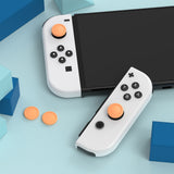 PlayVital Switch Joystick Caps, Switch Lite Thumbstick Caps, Silicone Analog Cover for Joycon of Switch OLED, Thumb Grip Rocker Caps for Nintendo Switch & Switch Lite - Apricot Yellow - NJM1195