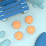 eXtremeRate PlayVital Switch Joystick Caps, Switch Lite Thumbstick Caps, Silicone Analog Cover for Switch OLED Joycon Thumb Grip Rocker Caps for Nintendo Switch & Switch Lite - Apricot Yellow - NJM1195