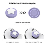 PlayVital Rabbit & Squirrel Cute Switch Thumb Grip Caps, Light Violet Joystick Caps for NS Switch Lite, Silicone Analog Cover Thumbstick Grips for Joycon of Switch OLED - NJM1120