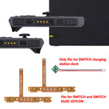 eXtremeRate Yellow Firefly LED Tuning Kit for NS Switch Joycons Dock NS Joycon SL SR Buttons Ribbon Flex Cable Indicate Power LED-Joycons Dock NOT Included - NSLED007