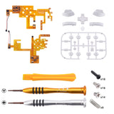 eXtremeRate 7 Colors 9 Modes NS Joycon DFS LED Kit for NS Switch, Multi-Colors Luminated ABXY Trigger Face White Buttons for NS Switch & Switch OLED Model JoyCon - JoyCon NOT Included - NSLED013G2