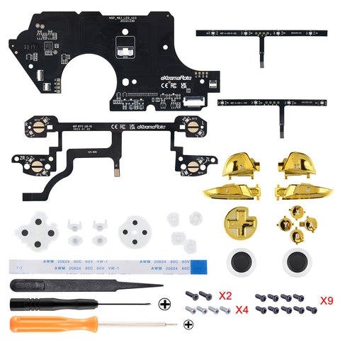 eXtremeRate 7 Colors 9 Modes NS Joycon DFS LED Kit, Multi-Colors Luminated  Black Classical Symbols ABXY Trigger Face Buttons for Nintendo Switch &  Switch OLED Model Joycon - Joycon NOT Included – eXtremeRate Retail