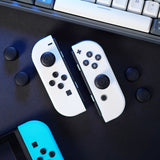 eXtremeRate 3 Pairs Anti-slip Black Silicone Extended Length Thumb Grips Thumbstick Caps Case Cover for Nintendo Switch Joy-Con & Switch OLED Joy con, Jostick Cover Caps for Nintendo Switch Lite - NSPJ0006B
