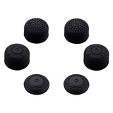 eXtremeRate 3 Pairs Anti-slip Black Silicone Extended Length Thumb Grips Thumbstick Caps Case Cover for Nintendo Switch Joy-Con & Switch OLED Joy con, Jostick Cover Caps for Nintendo Switch Lite - NSPJ0006B