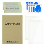 eXtremeRate 2 Pack White Border Transparent HD Clear Saver Protector Film, Tempered Glass Screen Protector for Nintendo Switch [Anti-Scratch, Anti-Fingerprint, Shatterproof, Bubble-Free] - NSPJ0703