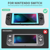 eXtremeRate 2 Pack Heaven Blue Border Transparent HD Clear Saver Protector Film, Tempered Glass Screen Protector for Nintendo Switch [Anti-Scratch, Anti-Fingerprint, Shatterproof, Bubble-Free] - NSPJ0704