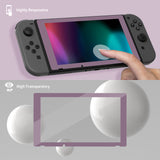 eXtremeRate 2 Pack Antique Dark Grayish Violet Transparent HD Clear Saver Protector Film, Tempered Glass Screen Protector for Nintendo Switch [Anti-Scratch, Anti-Fingerprint, Shatterproof, Bubble-Free] - NSPJ0711