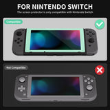 eXtremeRate 2 Pack Antique Misty Green Transparent HD Clear Saver Protector Film, Tempered Glass Screen Protector for Nintendo Switch [Anti-Scratch, Anti-Fingerprint, Shatterproof, Bubble-Free] - NSPJ0712