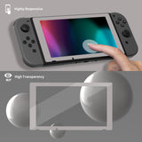 eXtremeRate 2 Pack Antique Fleeting Gray Transparent HD Clear Saver Protector Film, Tempered Glass Screen Protector for Nintendo Switch [Anti-Scratch, Anti-Fingerprint, Shatterproof, Bubble-Free] - NSPJ0714