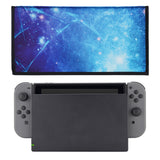 PlayVital Nylon Dust Cover, Soft Neat Lining Dust Guard, Anti Scratch Waterproof Cover Sleeve for Nintendo Switch & Switch OLED Charging Dock - Blue Nebula - NTA8010