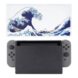 PlayVital Nylon Dust Cover, Soft Neat Lining Dust Guard, Anti Scratch Waterproof Cover Sleeve for Nintendo Switch & Switch OLED Charging Dock - The Great Wave - NTA8011