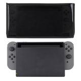 PlayVital Nylon Dust Cover, Soft Neat Lining Dust Guard, Anti Scratch Waterproof Cover Sleeve for Nintendo Switch & Switch OLED Charging Dock - Clear Black - NTA8013