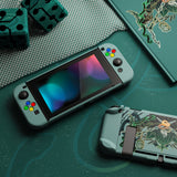 eXtremeRate PlayVital Classic Serpent Totem Back Cover for NS Switch Console, NS Joycon Handheld Controller Separable Protector Hard Shell, Dockable Protective Case with Colorful ABXY Direction Button Caps - NTT122