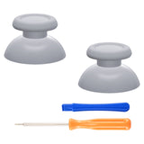 eXtremeRate New Hope Gray Dual-Color Replacement Thumbsticks for PS5 Controller, Custom Analog Stick Joystick Compatible with PS5, for PS4 All Model Controller - JPF641