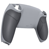 eXtremeRate New Hope Gray & Classic Gray Performance Rubberized Custom Back Housing Bottom Shell Compatible with ps5 Controller, Replacement Back Shell Cover Compatible with ps5 Controller - DPFU6003
