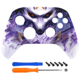 eXtremeRate Nine-Taled Fox Replacement Part Faceplate, Soft Touch Grip Housing Shell Case for Xbox Series S & Xbox Series X Controller Accessories - Controller NOT Included - FX3T176