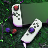 PlayVital Switch Joystick Caps, Switch Lite Thumbstick Caps, Silicone Analog Cover for Switch OLED Joycon Thumb Grip Rocker Caps for Nintendo Switch & Switch Lite - Oni Demons - NJM1185