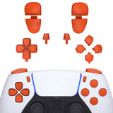 eXtremeRate Replacement D-pad R1 L1 R2 L2 Triggers Share Options Face Buttons, Orange Full Set Buttons Compatible with ps5 Controller BDM-030 - Controller NOT Included - JPF1004G3