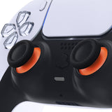 eXtremeRate Orange & Black Dual-Color Replacement Thumbsticks for PS5 Controller, Custom Analog Stick Joystick Compatible with PS5, for PS4 All Model Controller - JPF634