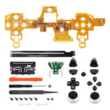 eXtremeRate Multi-Colors Luminated D-pad Thumbstick L1 R1 R2 L2 Home Face Buttons DTFS (DTF 2.0) LED Kit for PS4 CUH-ZCT2 Controller with Classical Symbols Buttons - 10 Colors Modes 7 Areas DIY Option - P4LED02